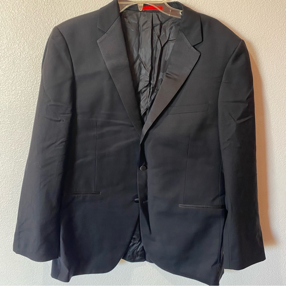 Ateto Sartoriale Mattarazi Uomo Classic Black Men's Blazer cashmere Wool size 52
